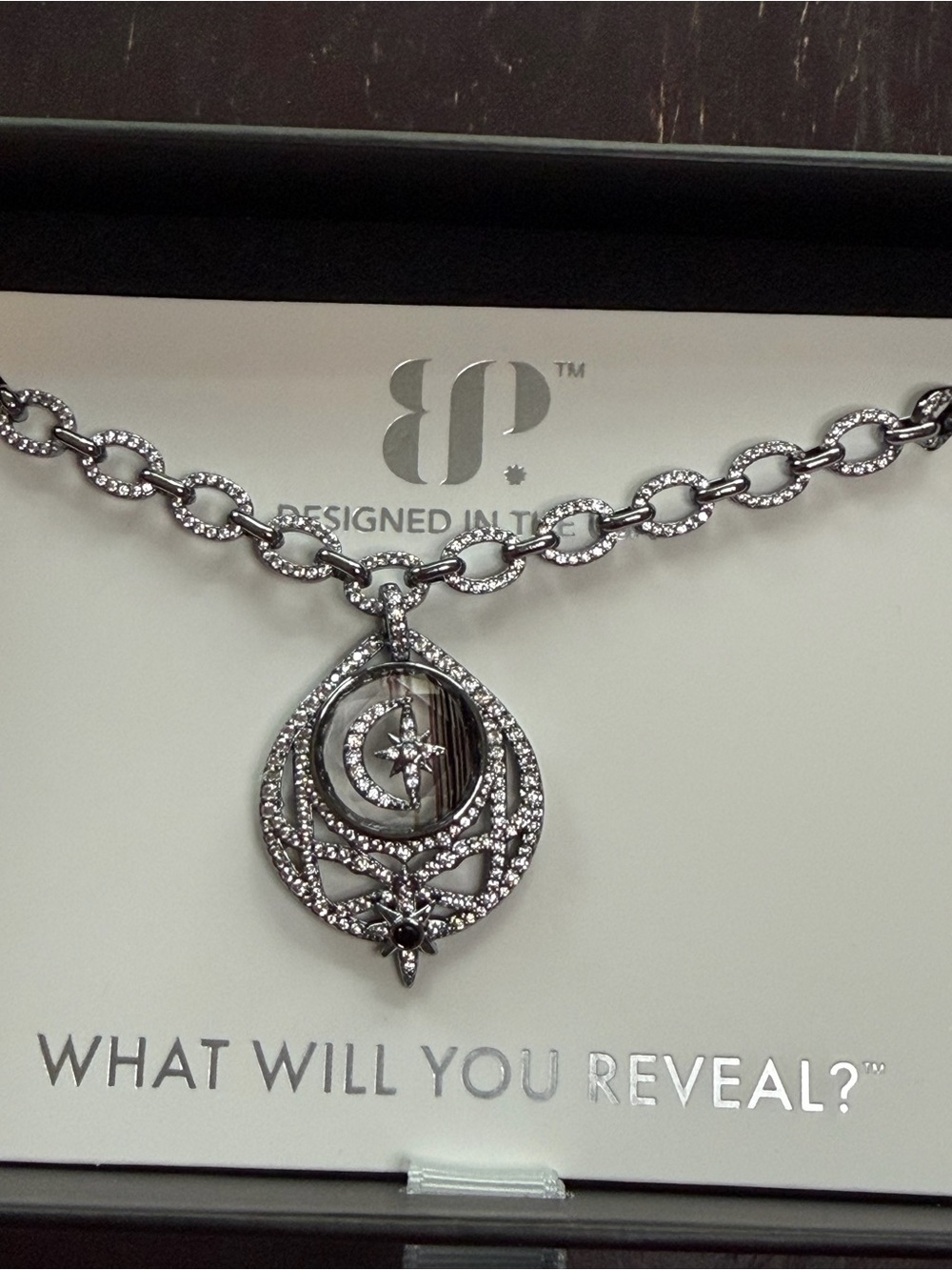 Hematite Crystal Teardrop Pendant Necklace
